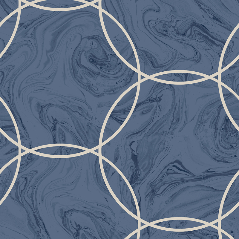 Aqueous Geo Cobalt Wallpaper Emporium