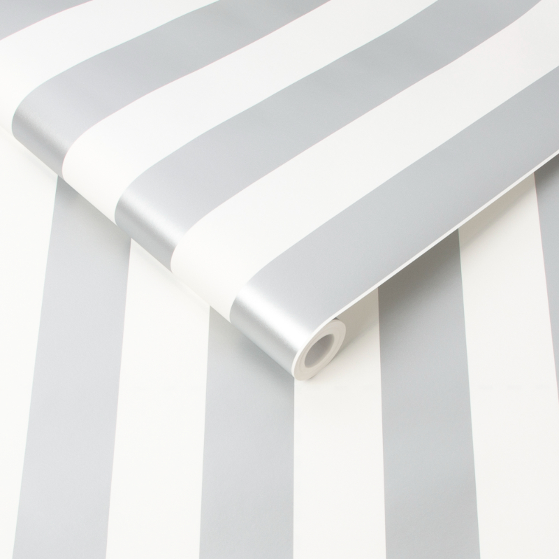 Silver Stripe Wallpaper Emporium