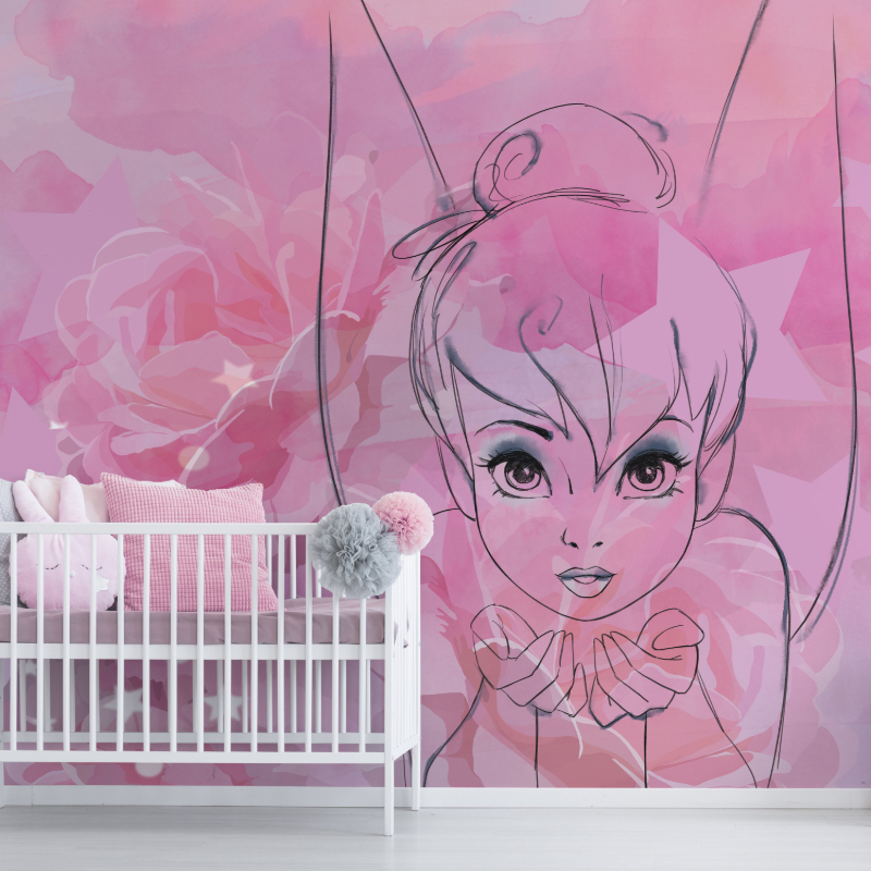 Tinkerbell Watercolour Mural