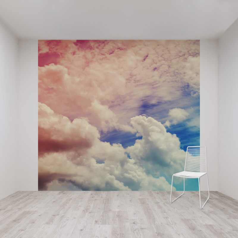 Ombre Cloud Mural