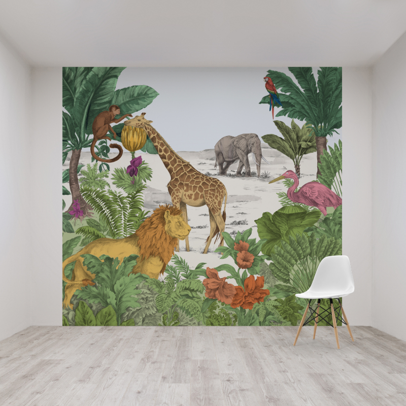 Watercolour Jungle Mural