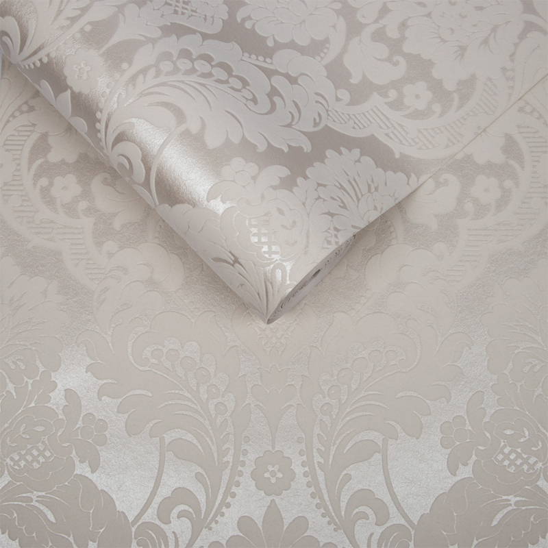 Gothic Damask Flock White