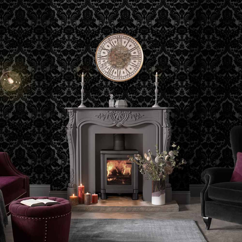 Gothic Damask Noir