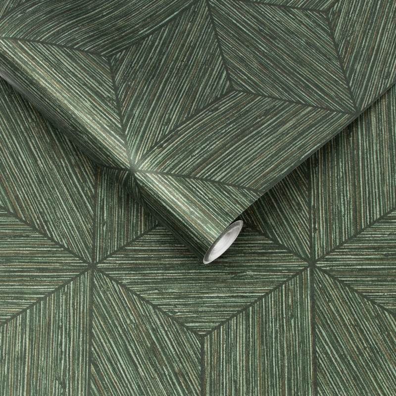 Grasscloth Geo Pine