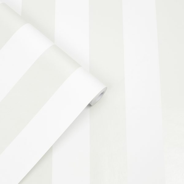 Lille Pearlescent Stripe White