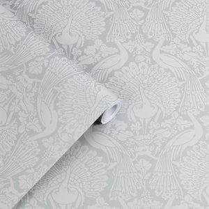 Peacock Damask Pale Slate