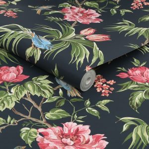 Birds & Blooms Navy