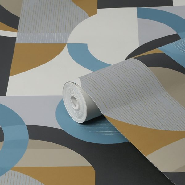 Retro Shapes Geo Blues