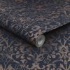 Metallic Greek Key Navy