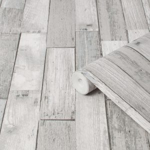 Distressed Wood Plank Grey