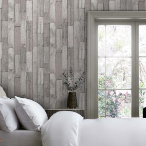 Distressed Wood Plank Grey