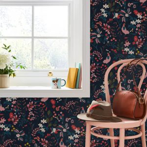 Fields Edge Floral French Navy