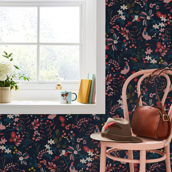 Fields Edge Floral French Navy - Image 2