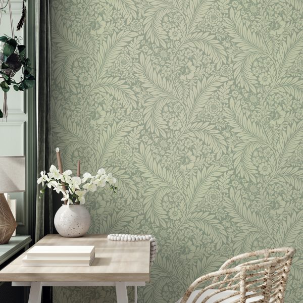 Florence Floral Leaf Green - Image 2