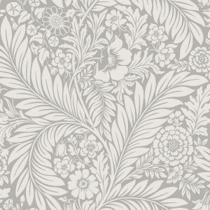 Florence Floral Leaf Grey