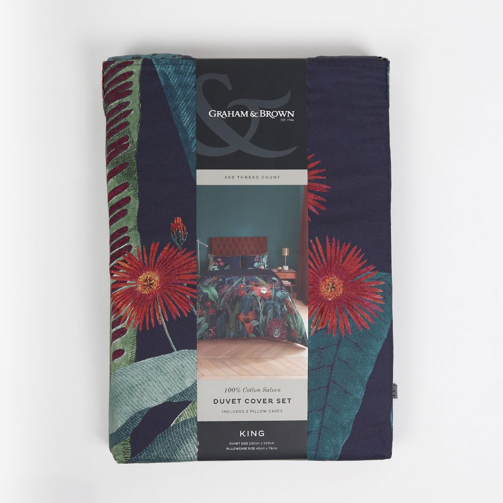 Tigerlily Midnight Duvet Cover Set Wallpaper Emporium