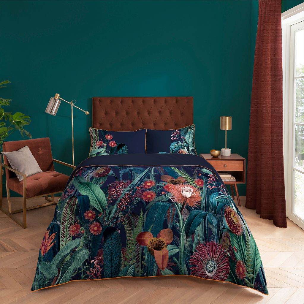 Tigerlily Midnight Duvet Cover Set Wallpaper Emporium