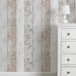 Distressed Wood Floral