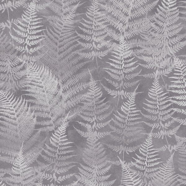 Woodland Fern Pewter up-close