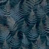 Woodland Fern French Navy up-close