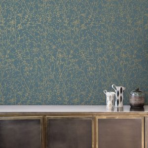 Gypsophila Airforce Blue & Soft Gold roomset