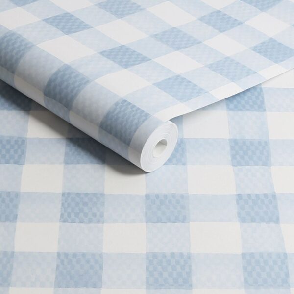 Painted Gingham Blue