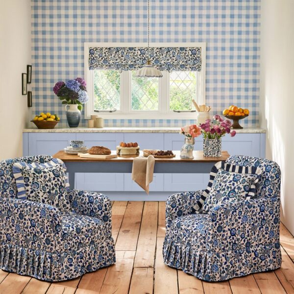 Painted Gingham Blue - Image 2