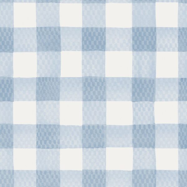 Painted Gingham Blue - Image 3