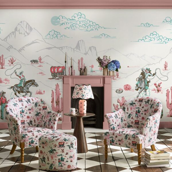 Cowgirls Pink Fixed Size Mural