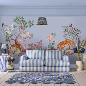 Painted Kingdom Blue Fixed Size Mural