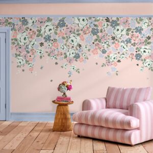 Clifton Floral Pink Fixed Size Mural