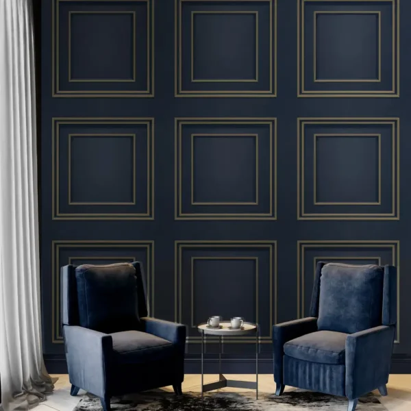 Amara Panel Navy/Gold - Image 2