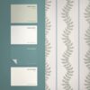Laurel Leaf Stripe Sky & Green - Image 4