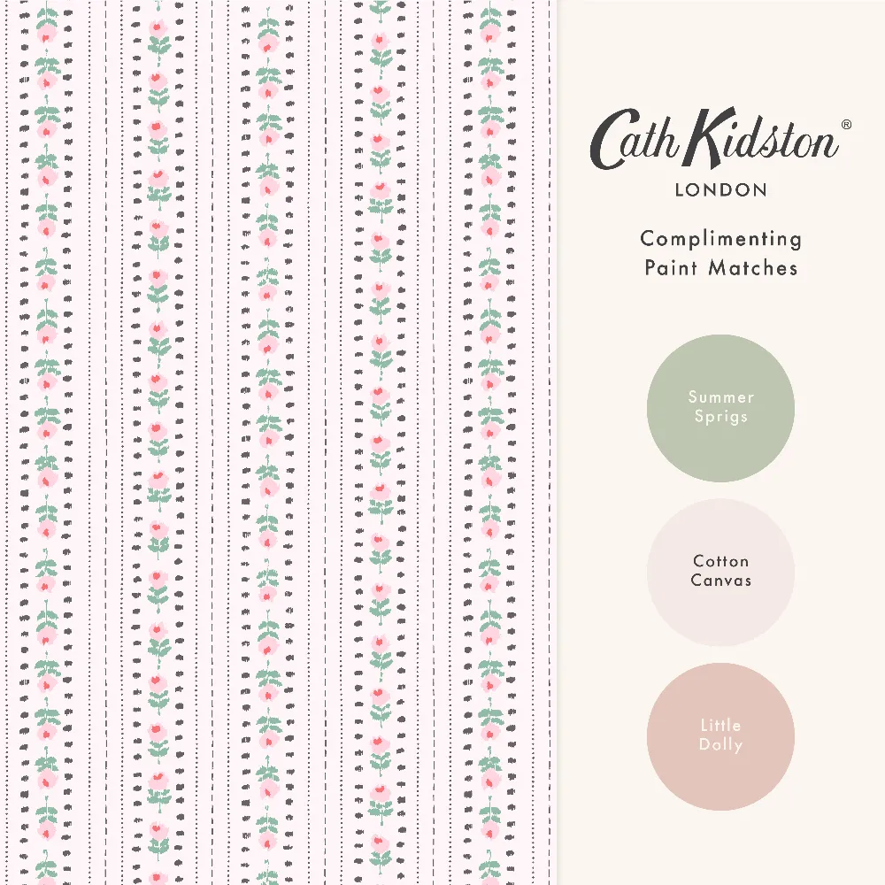 Rose Ticking Stripe Pink - Image 5