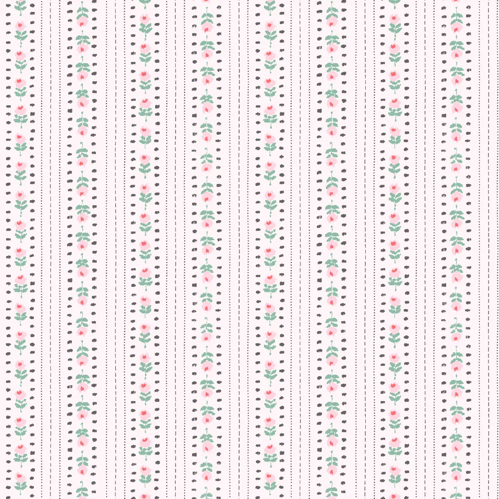 Rose Ticking Stripe Pink - Image 3