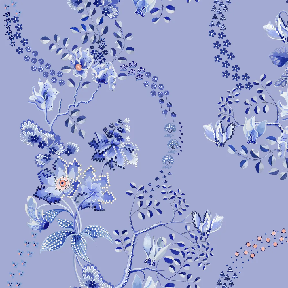 Road Floral Dusky Blue - Image 3