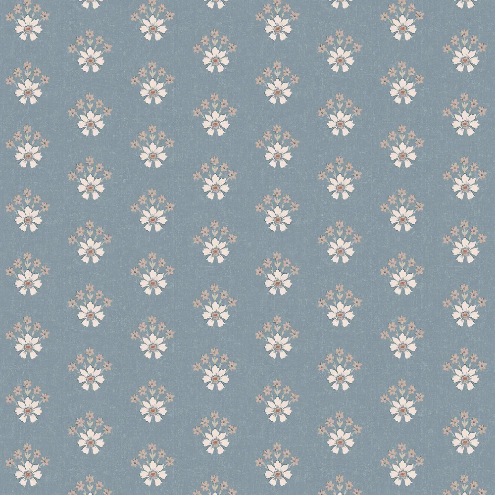 Semington Floral Geo Newport Blue - Image 3