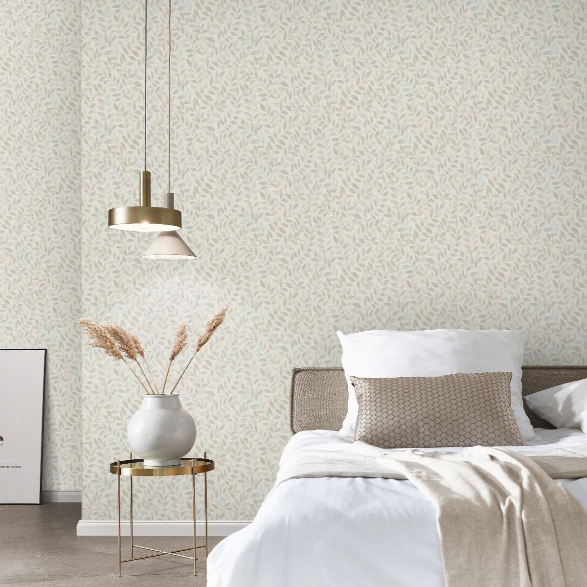 Ameroso Leaf Beige Metallic roomset