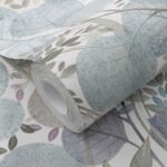 Erismann Secret Grove Floral Blue/Silver rollshot