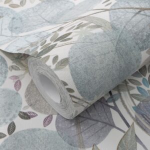 Erismann Secret Grove Floral Blue/Silver rollshot