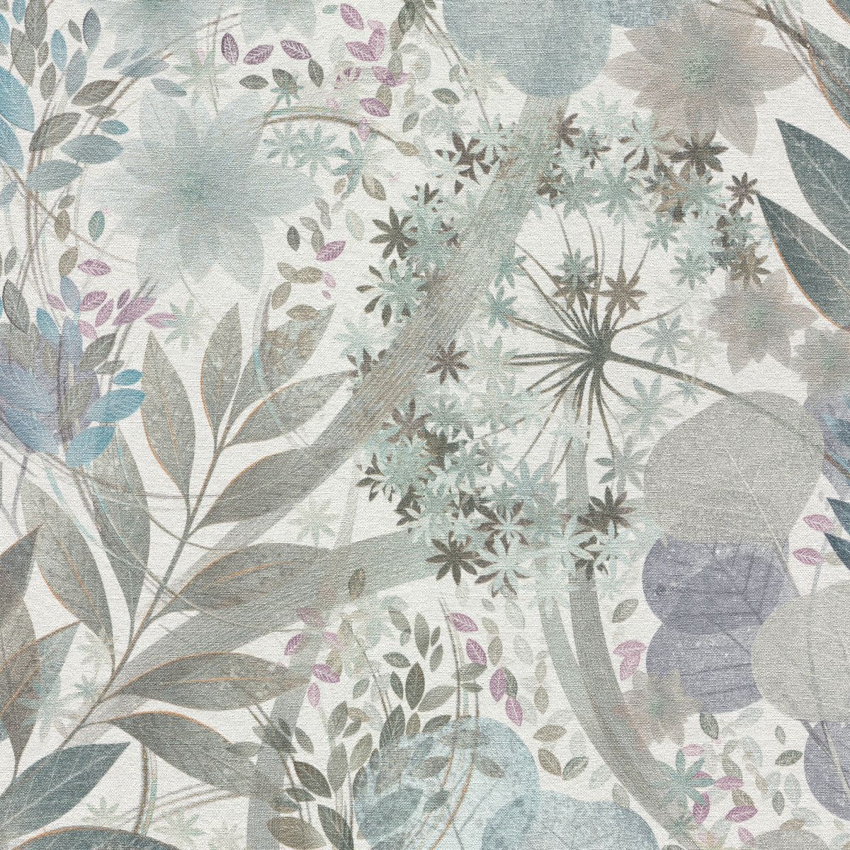 Erismann Secret Grove Floral Blue/Silver tile