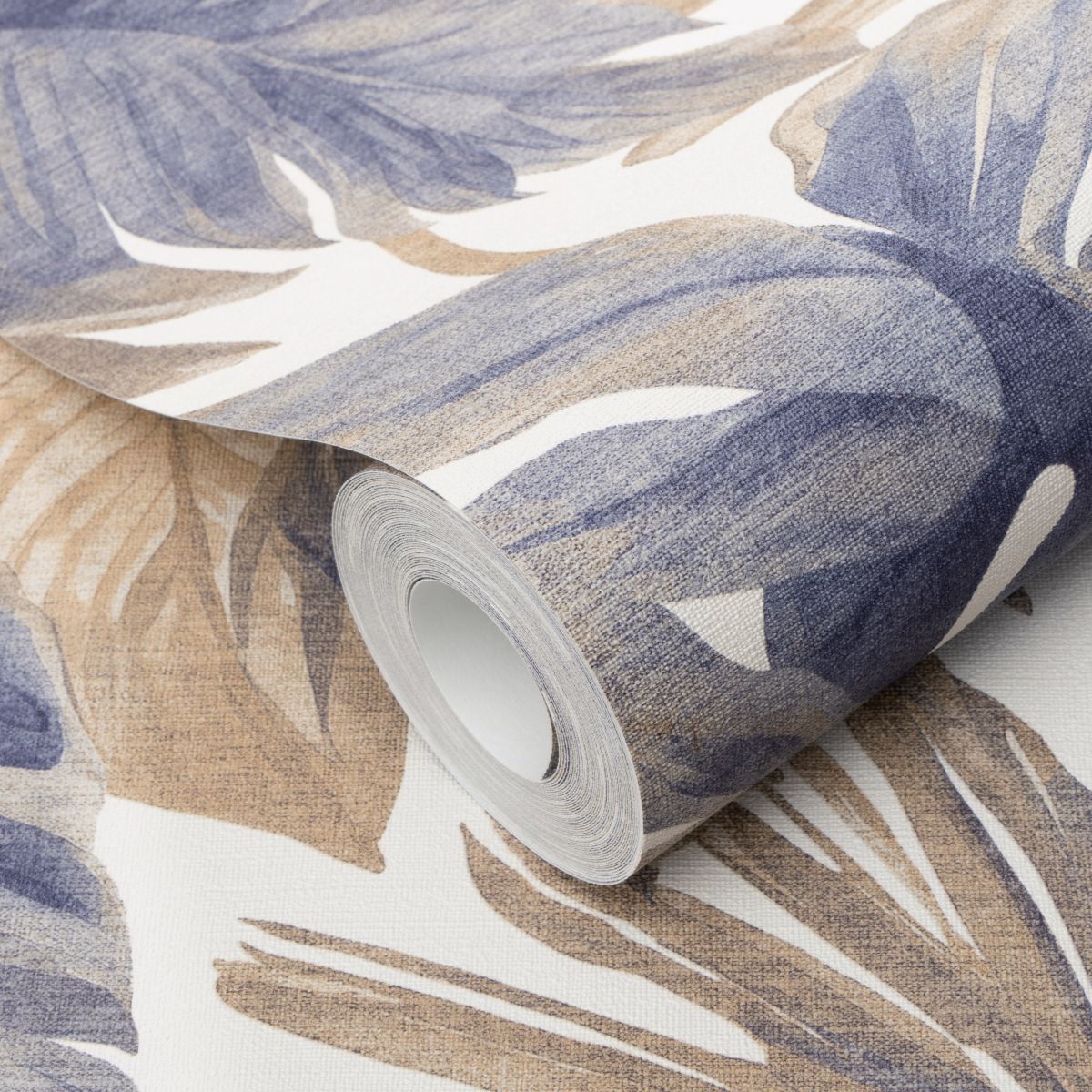 Mistry Monstera Leaves Deep Blue rollshot