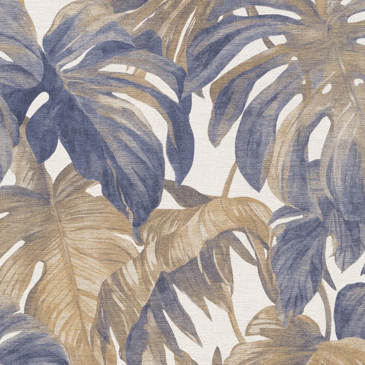 Mistry Monstera Leaves Deep Blue tile