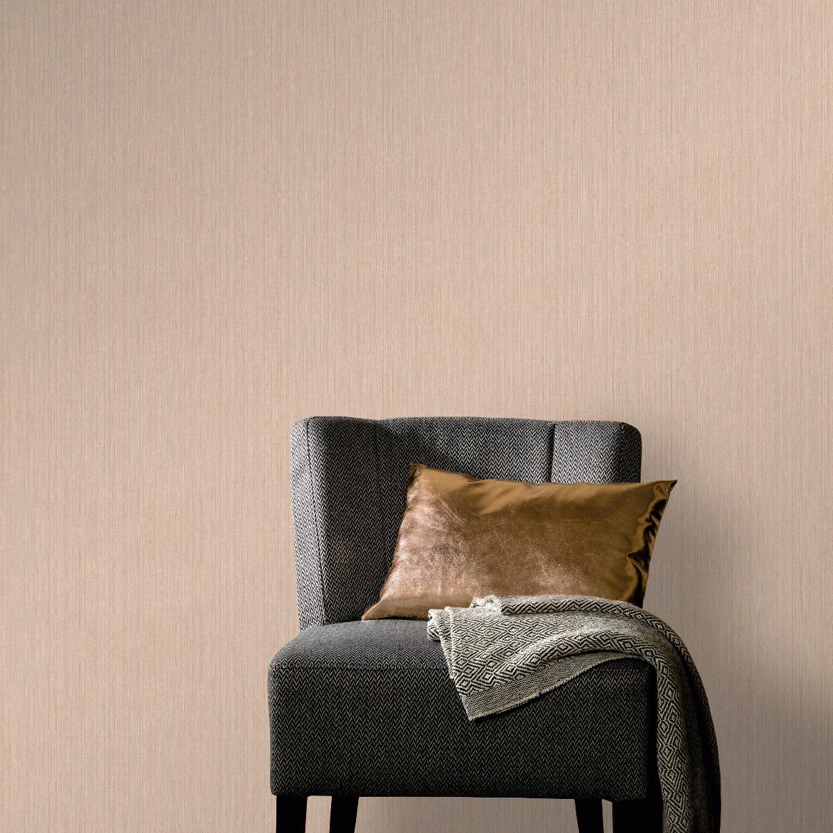 Quiet Motion Texture Orange Metallic roomset
