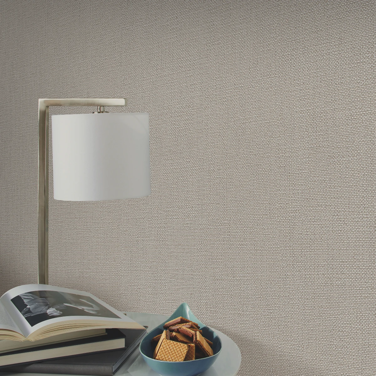 Dolce Woven Texture Taupe roomset