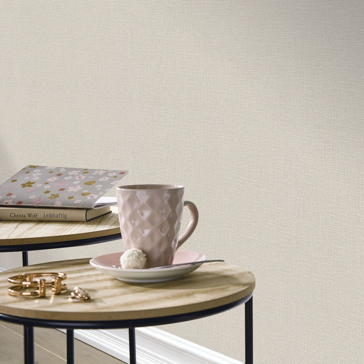 Dolce Woven Texture Beige roomset